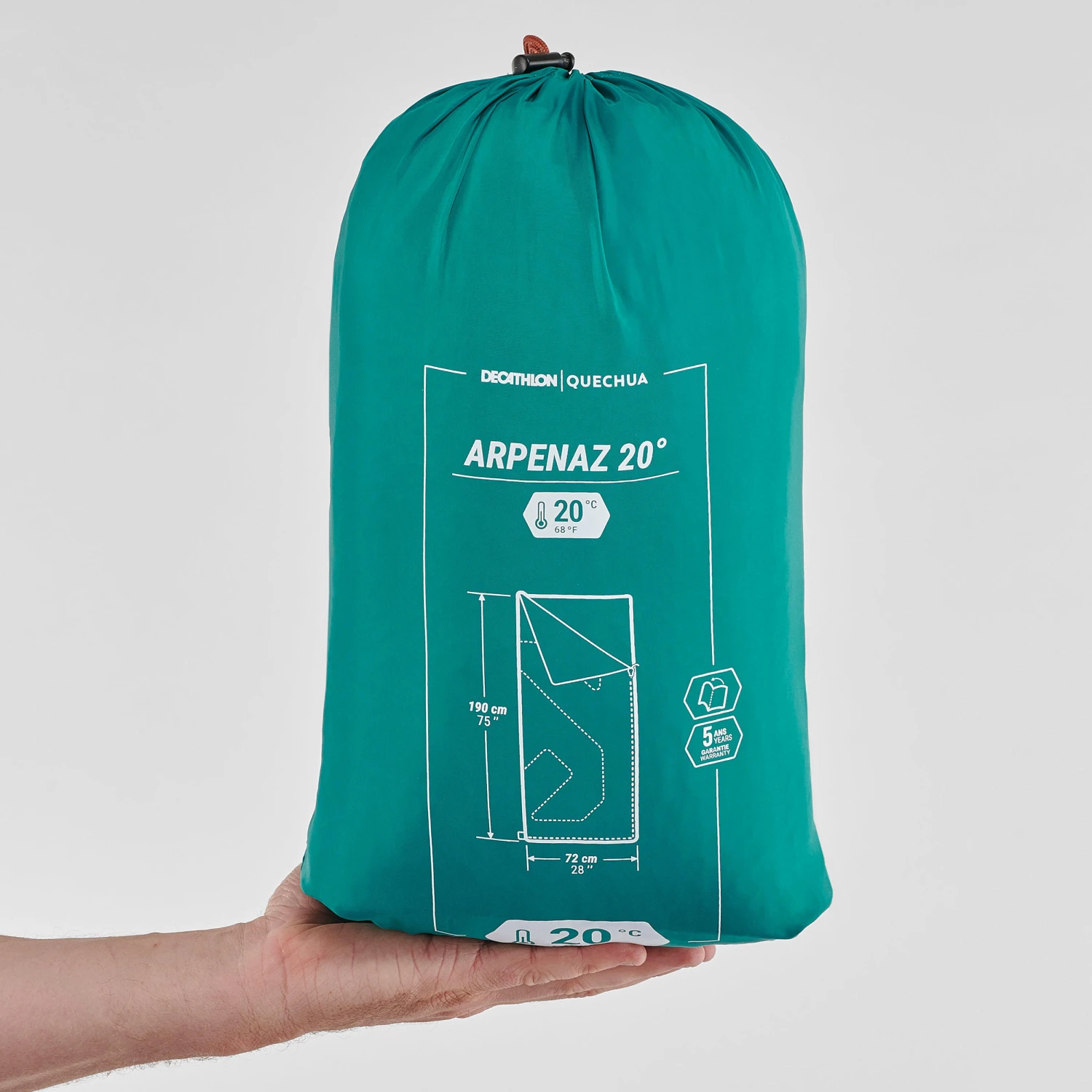 Quechua Camping Sleeping Bag Arpenaz 20° - Image 3