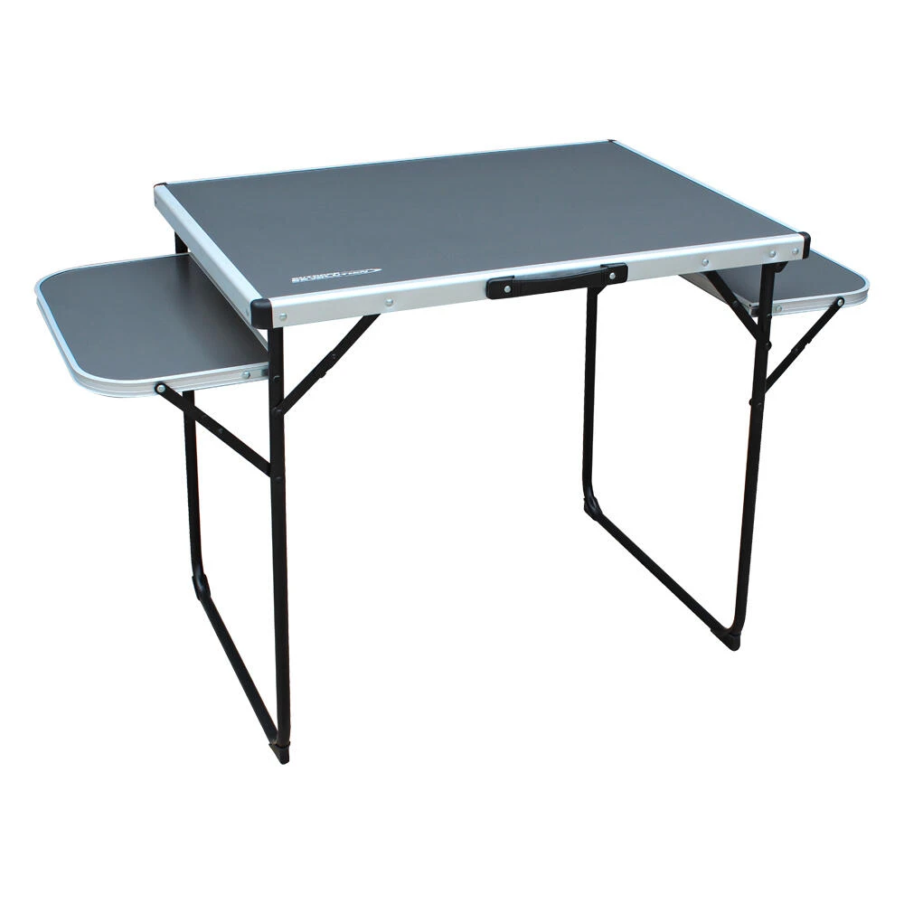Alu Top Camping Table With Folding Side Tables