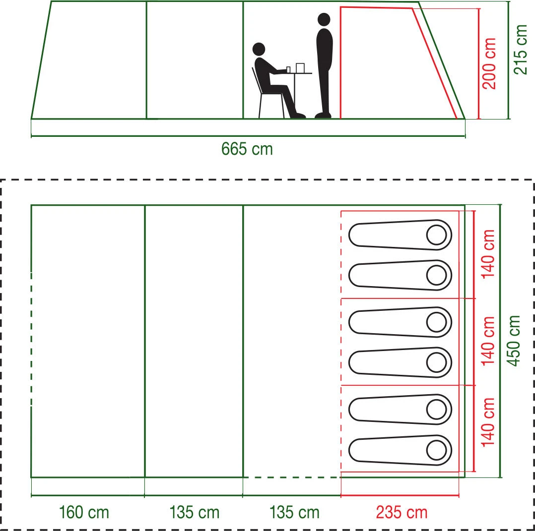 Coleman Weathermaster 6XL BlackOut Air Tent - Image 2