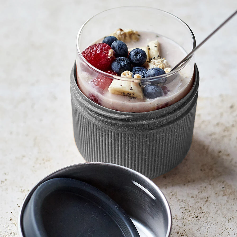 Black+Blum Glass Lunch Bowl 450ml Slate - Image 3