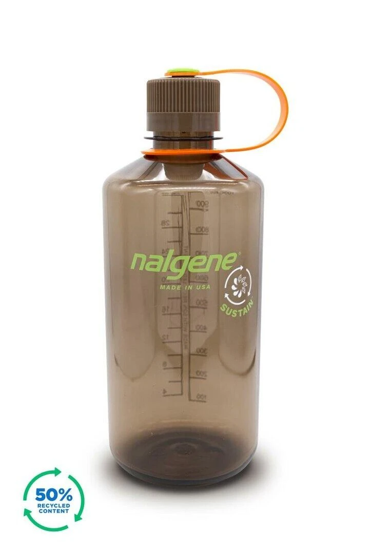 Nalgene 1L Narrow Mouth Sustain Water Bottle - Made From 50% Plastic Waste - Image 5
