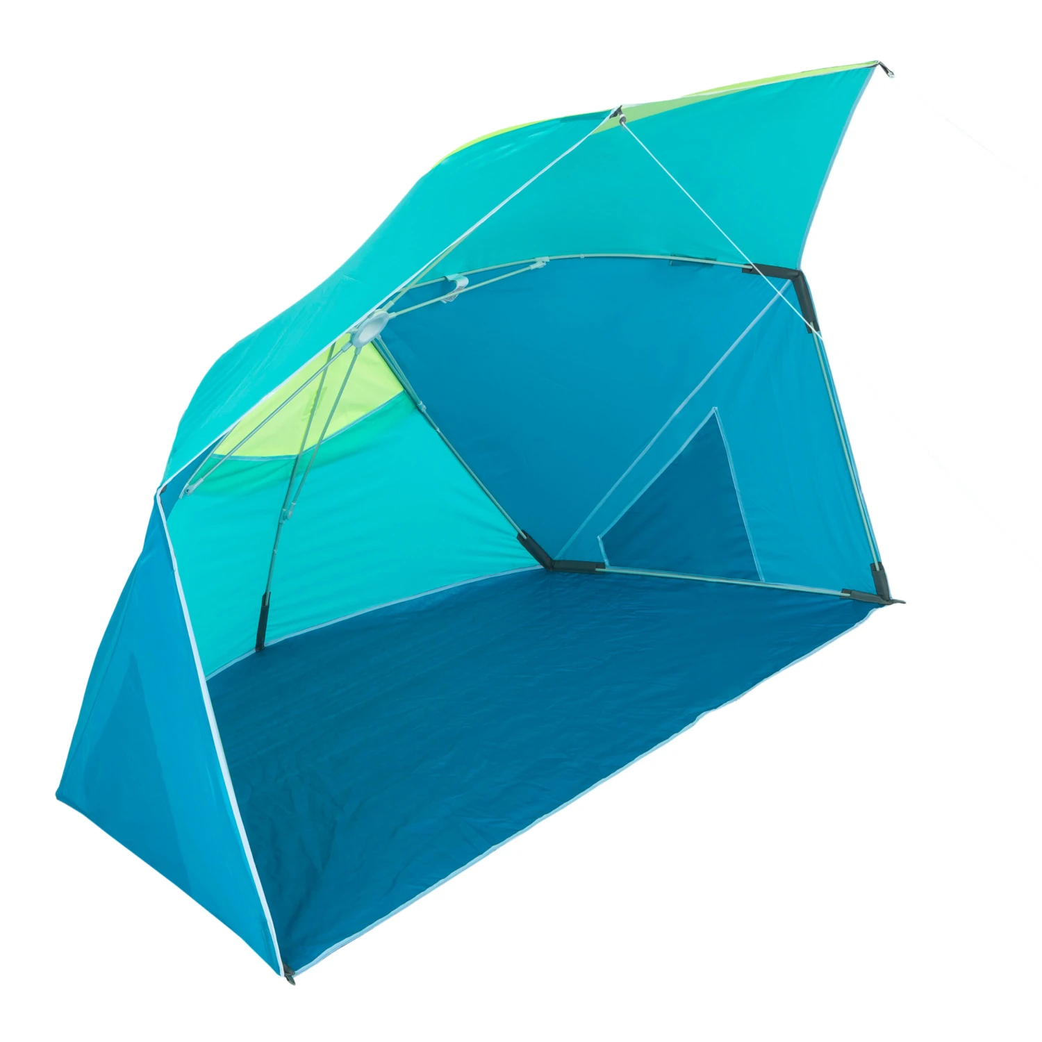 3-person Sun Shelter Beach Parasol UPF50+ Iwiko 180 - Blue Yellow - Image 4