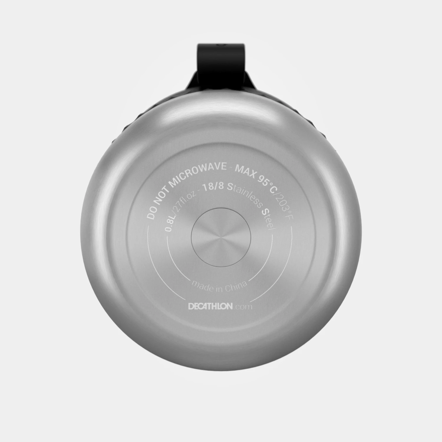 Quechua Stainless Steel Isothermal Food Box For Hiking MH500 0.8 L With Bowl Black - Image 8