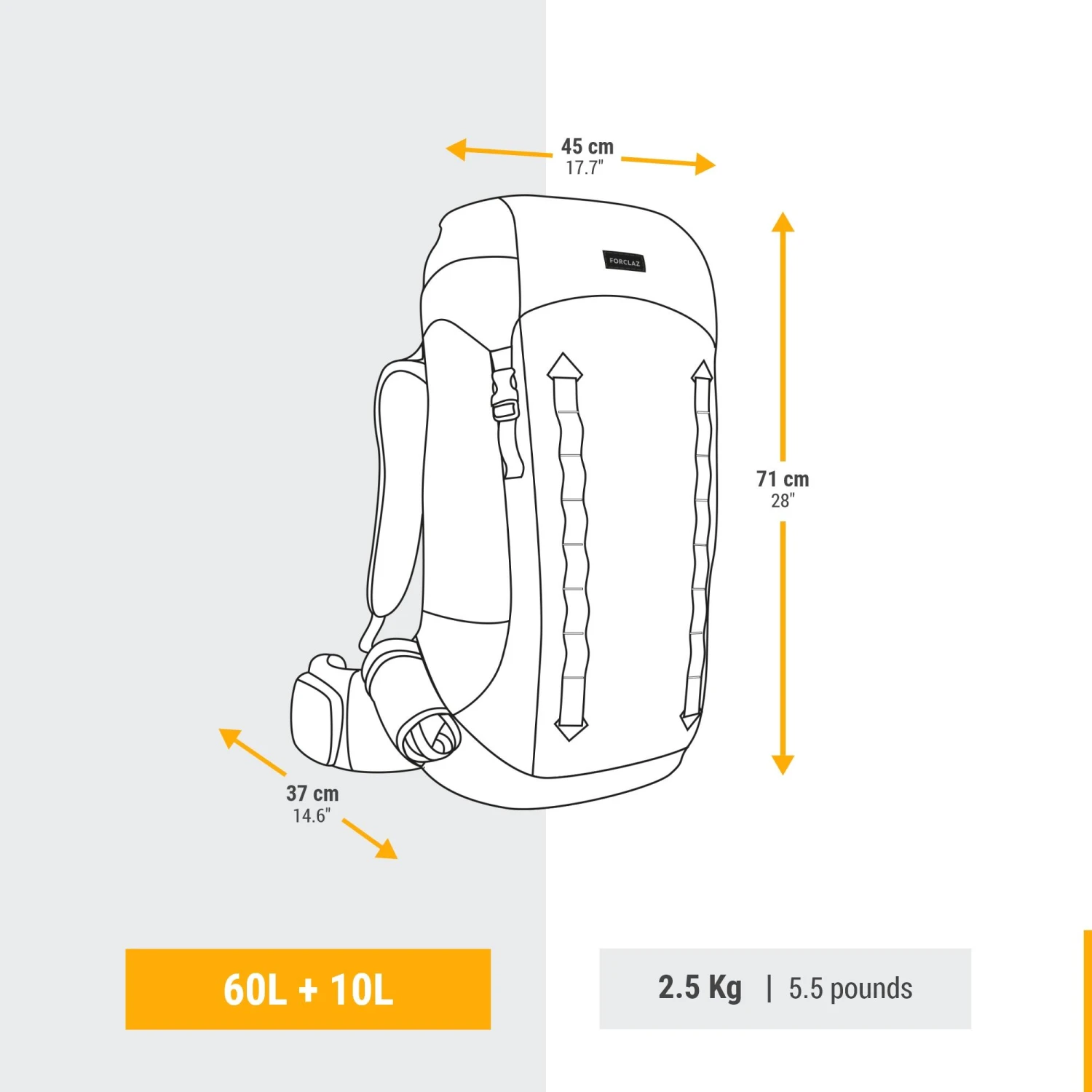 Women's Trekking Backpack 60+10 L - Image 2