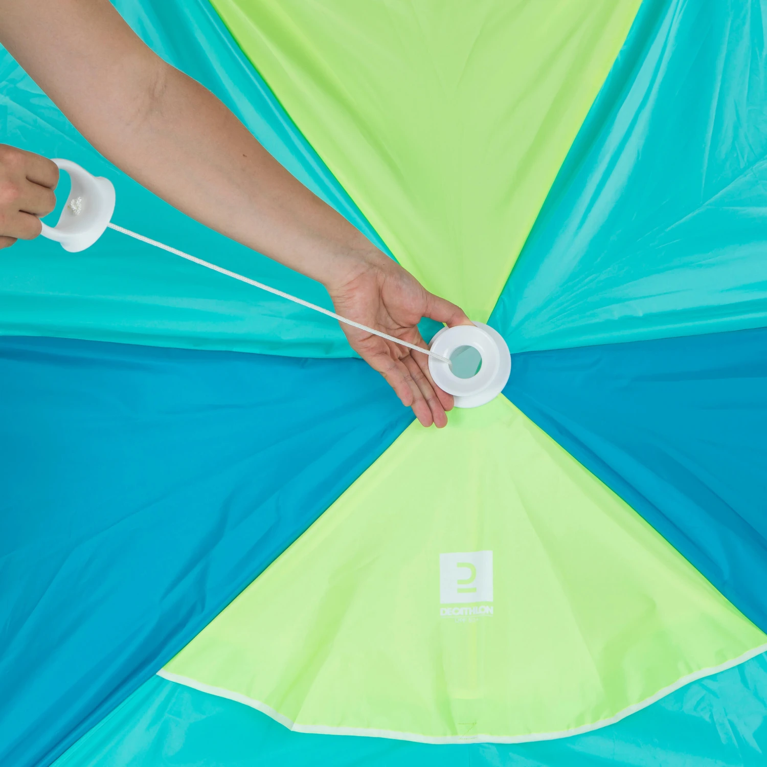 3-person Sun Shelter Beach Parasol UPF50+ Iwiko 180 - Blue Yellow - Image 6