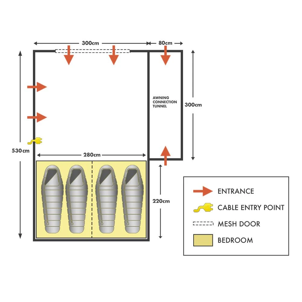 Motordome Sleeper Lite Quick Pitch 4 Man Drive Away Awning - Image 7
